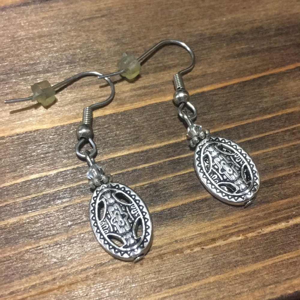 Totem style Silver Earrings
